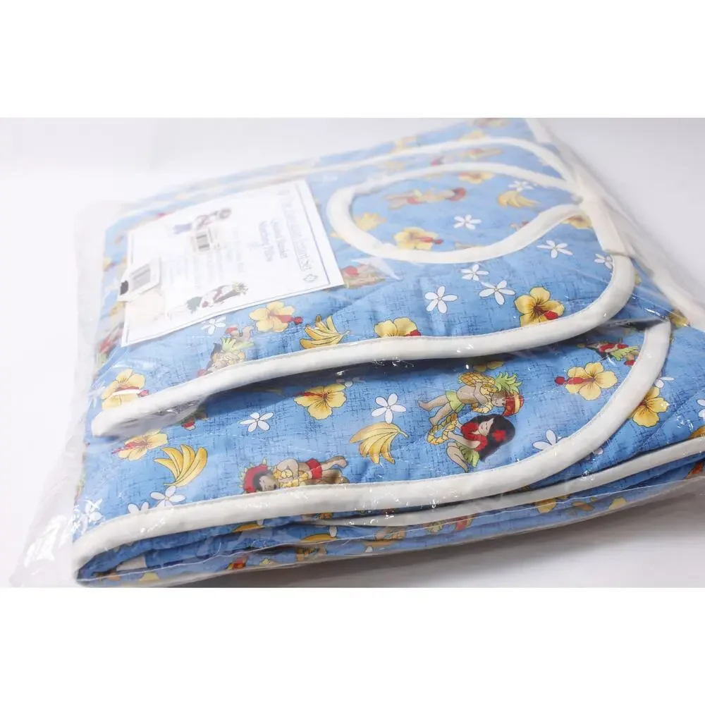 Hawaiian Blue Infant Quilted Blanket, Pillow and Bib Set ~ 260718-SM 1299